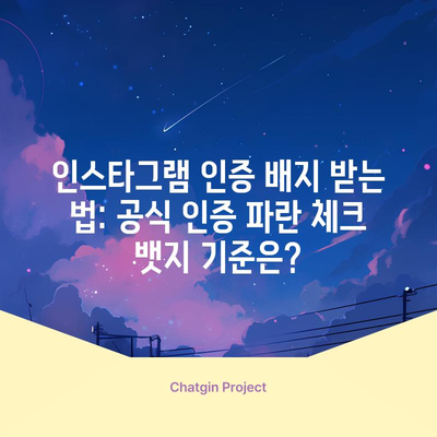 인스타그램 인증 배지 받는 법: 공식 인증 파란 체크 뱃지 기준은?