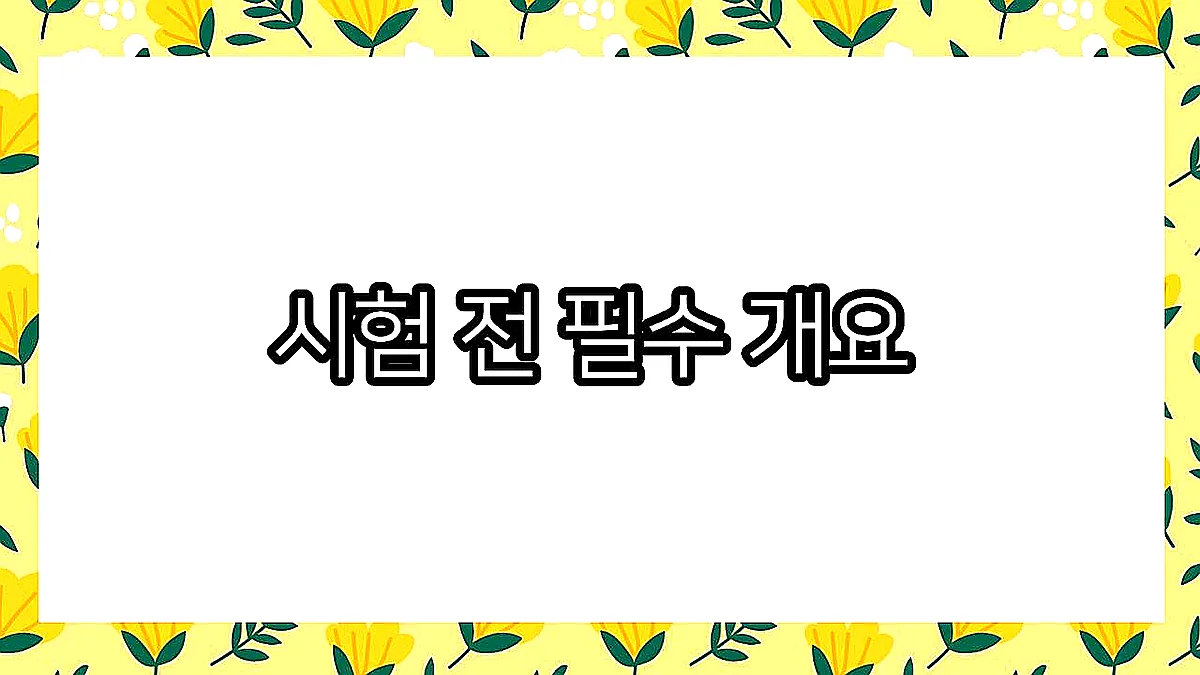 글의 시험 전 필수 개요 이미지 글의 시험 전 필수 개요 이미지