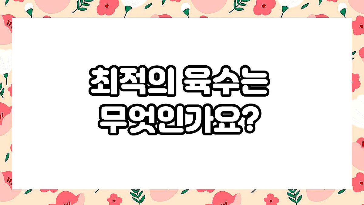 글의 최적의 육수는 무엇인가요? 이미지