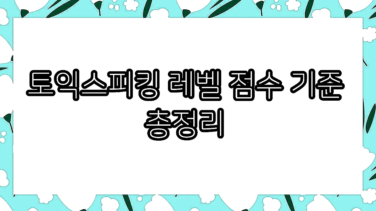 글의 토익스피킹 레벨 점수 기준 총정리 이미지 글의 토익스피킹 레벨 점수 기준 총정리 이미지